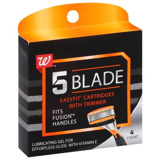 Walgreens Men's 5 Blade Easyfit Cartridges With Trimmer (4 ct)