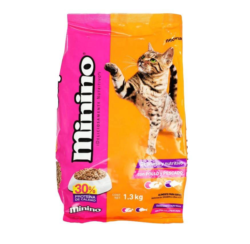 Minino · Alimento seco para gato con pollo y pescado (1,3 kg)