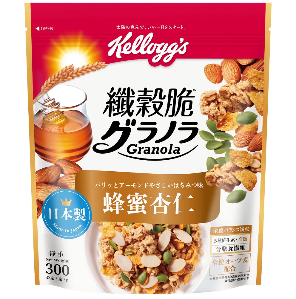 家樂氏纖穀脆-蜂蜜杏仁300g <300g克 x 1 x 1Bag包>