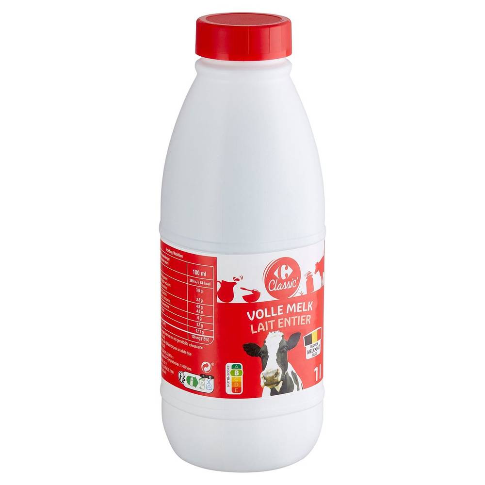 Carrefour Classic'' Volle Melk 1 L