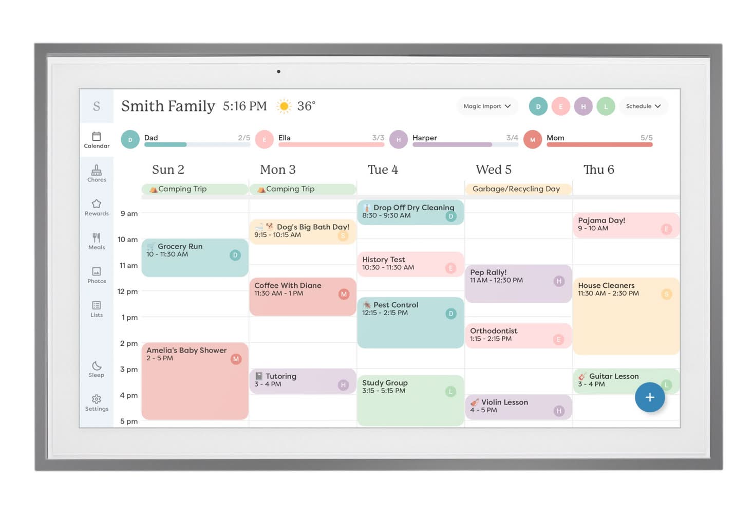 Skylight 15" Smart Touchscreen Calendar and Organizer
