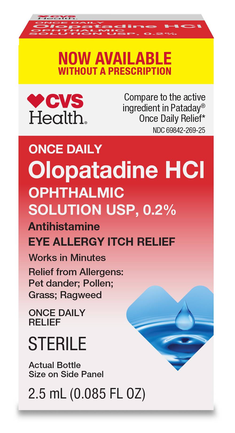 Cvs Health Olopatadine Hcl Eye Allergy Relief Ophthalmic Solution Usp