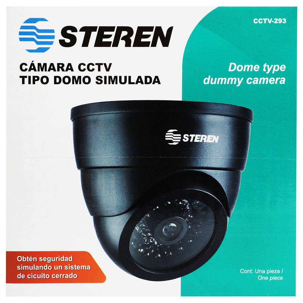 Steren cámara de seguridad cctv simulada (dummy) tipo domo