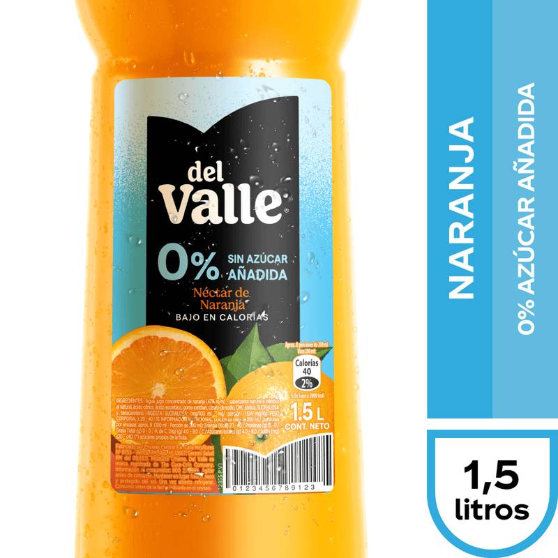 Del Valle · Néctar naranja 0% azúcar añadida (1,5 L)