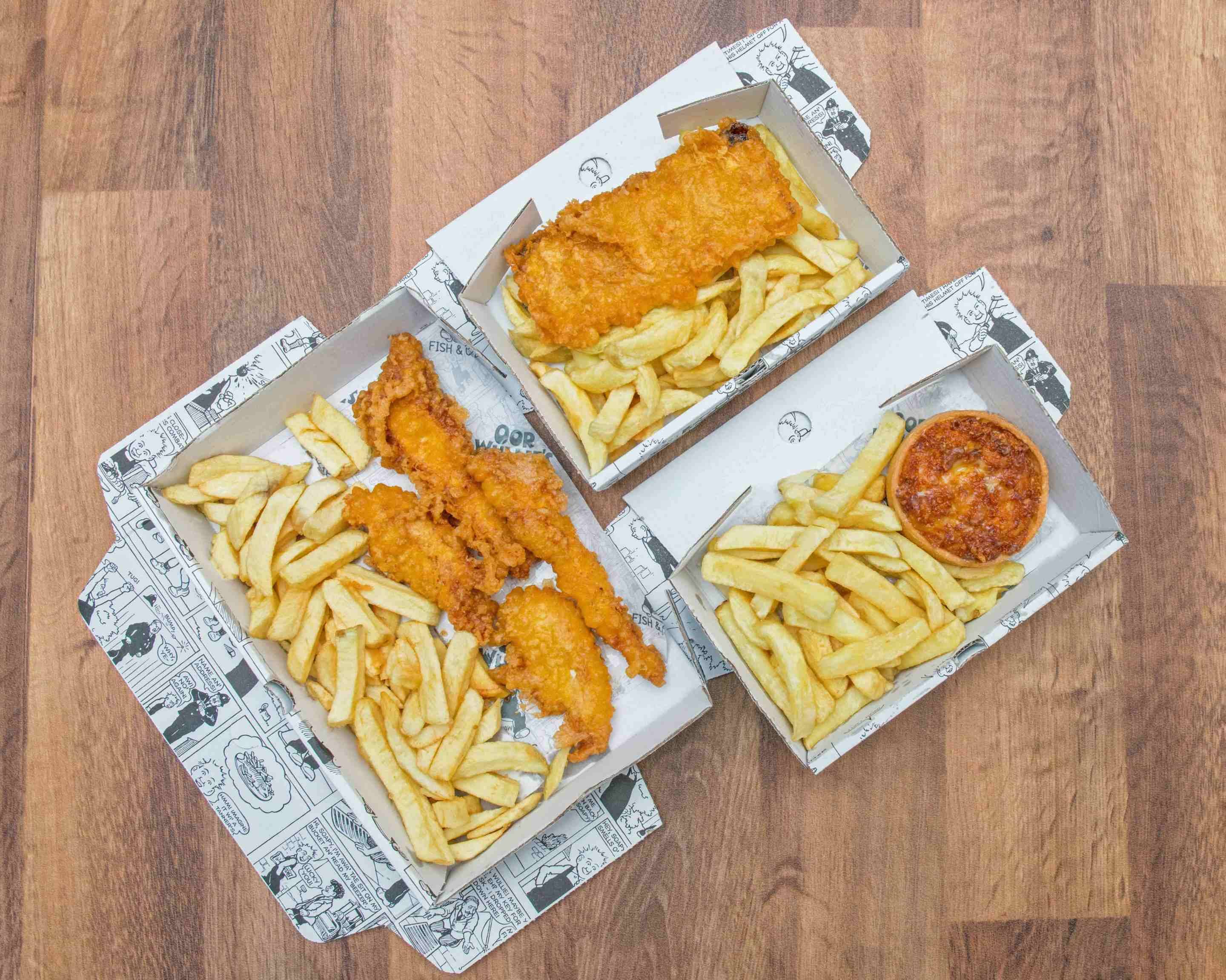 Oor Wullie's Braw Fish & Chips Menu & Prices - Aberdeen Delivery