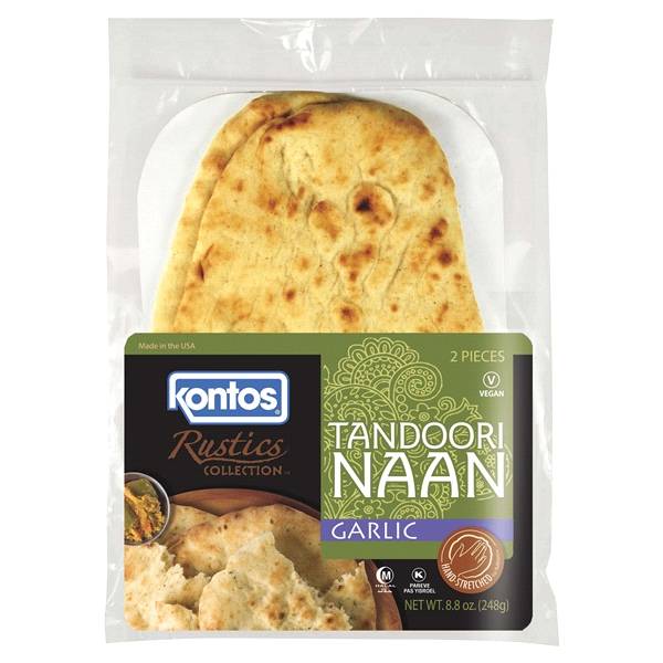 Kontos Garlic Tandoori Naan (8.8 oz, 2 ct)