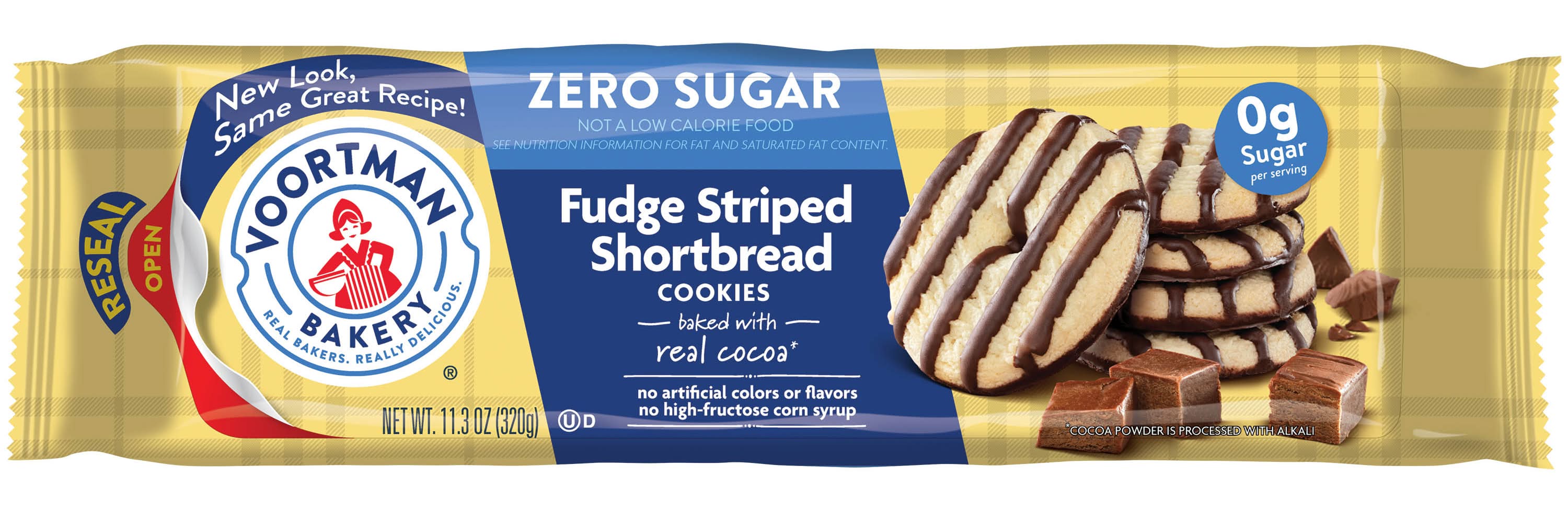 Voortman Sugar Free Fudge Striped Shortbread Cookies (11.3 oz)
