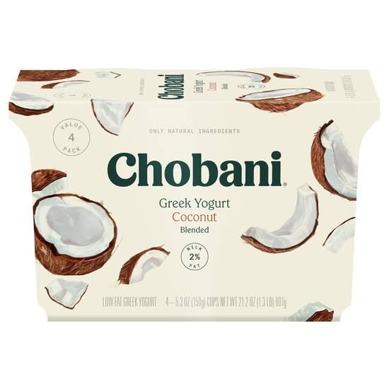 Chobani Coconut Blended Greek Yogurt (4 ct)
