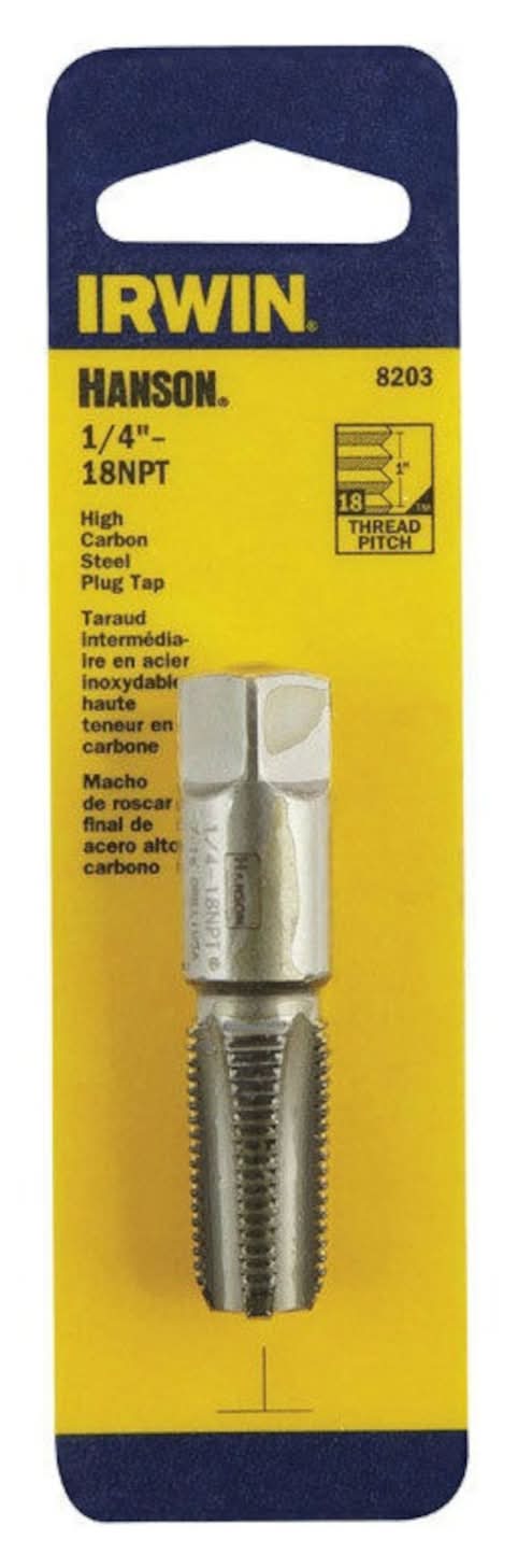 IRWIN Hanson High Carbon Steel Sae Plug Tap 1/4 In. 1 Pc
