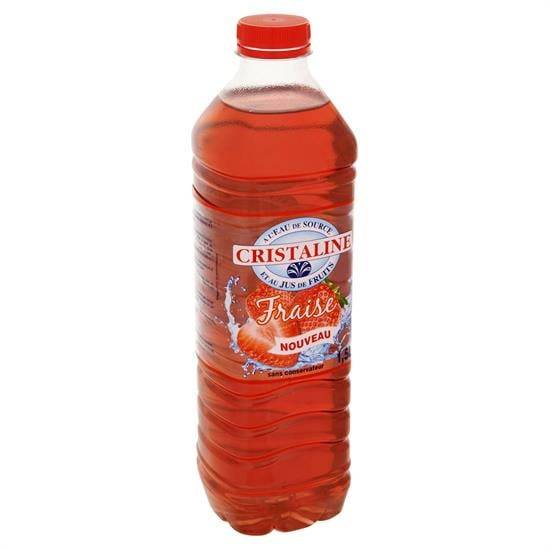 Eau aromatisée fraise CRISTALINE - la bouteille de 1,5L