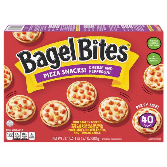 Bagel Bites Party Size Cheese & Pepperoni Mini Bagels (40 ct)