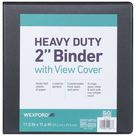 Wexford Heavy Duty 2'' Binder With View Cover