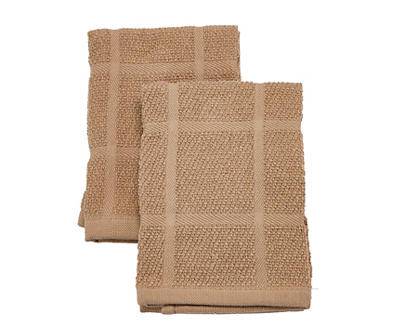 Sand Textured Grid Dishcloths, 2-Pack