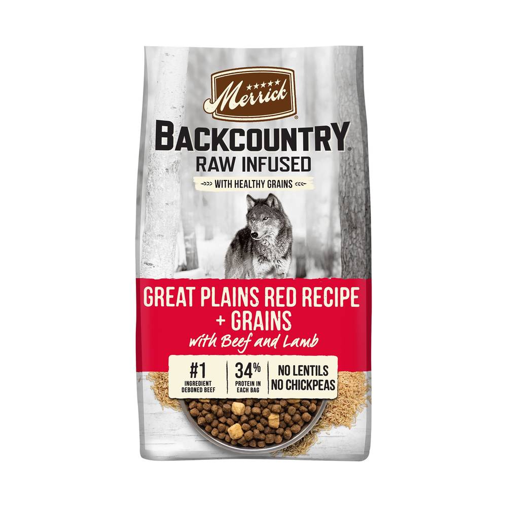 Merrick® Backcountry® Adult Dry Dog Food - Beef, No Artificial Colors or Flavors (Flavor: Great Plains Red Recipe, Size: 4 Lb)