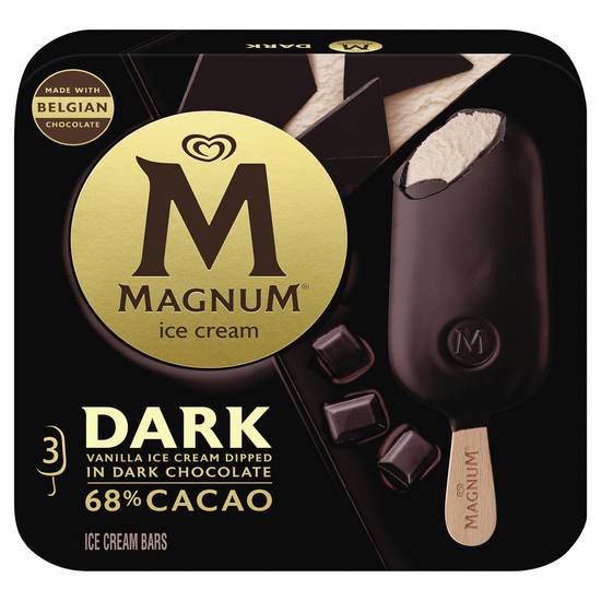 Magnum Dark Chocolate Vanilla Ice Cream Bars (3 ct)