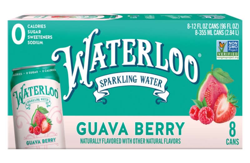 Waterloo Guava Berry Flavored Sparkling Water - 8 Pack
