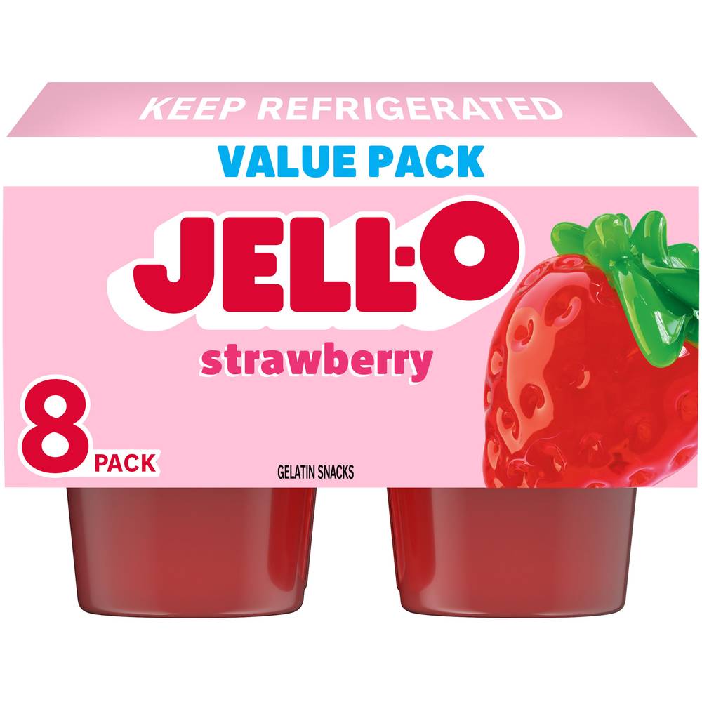 Jell-O Strawberry Gelatin Cups (1.69 lbs)