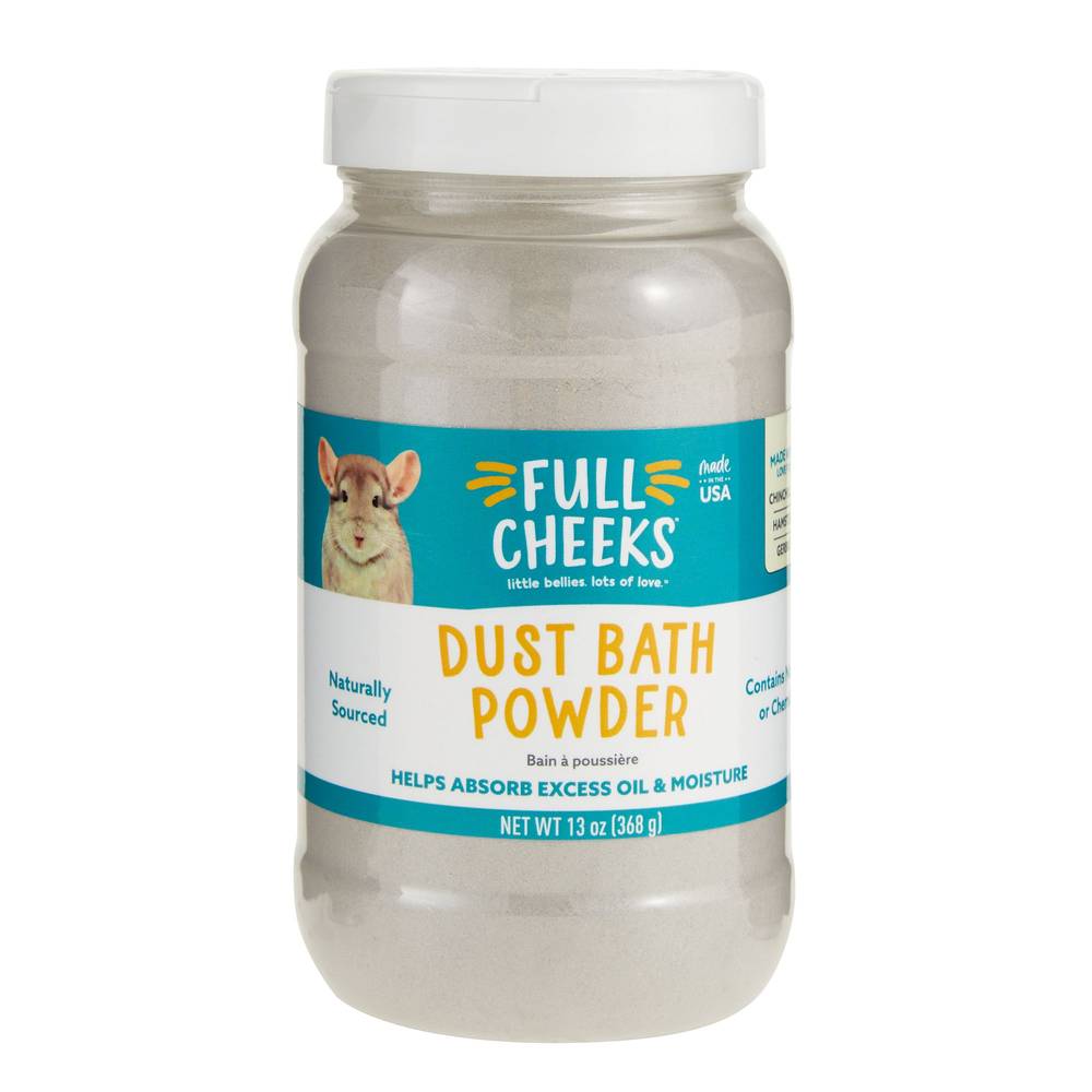 Full Cheeks Dust Bath Powder For Small Pet Animals (13oz)
