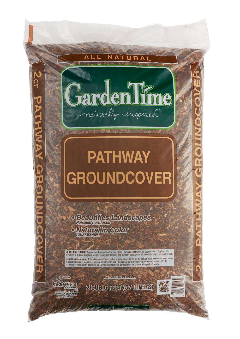 Garden Time 2-cu ft Brown Pine Bark Garden Bark Mulch | GT00023