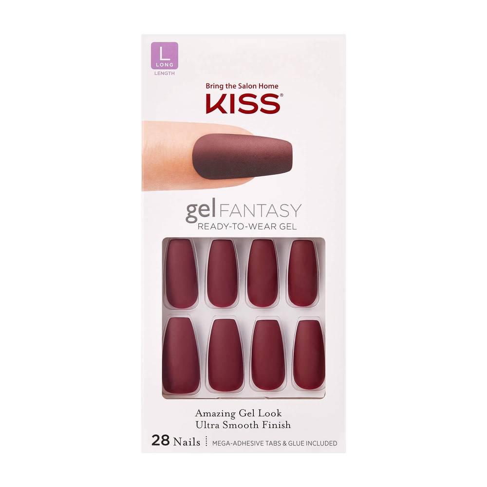 Kiss Gel Fantasy Ready-To-Wear Gel Manicure Kit , 28Ct, Sunny Afternoon