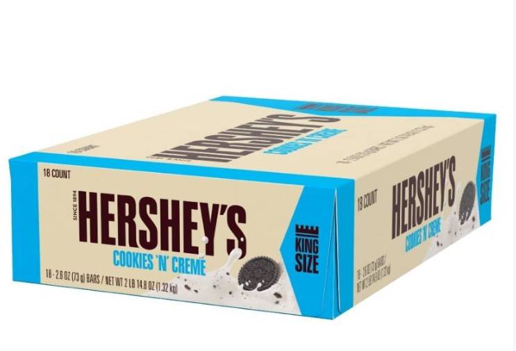 Hershey's - Cookies & Cream King Size - 18 Ct (1X18|1 Unit per Case)