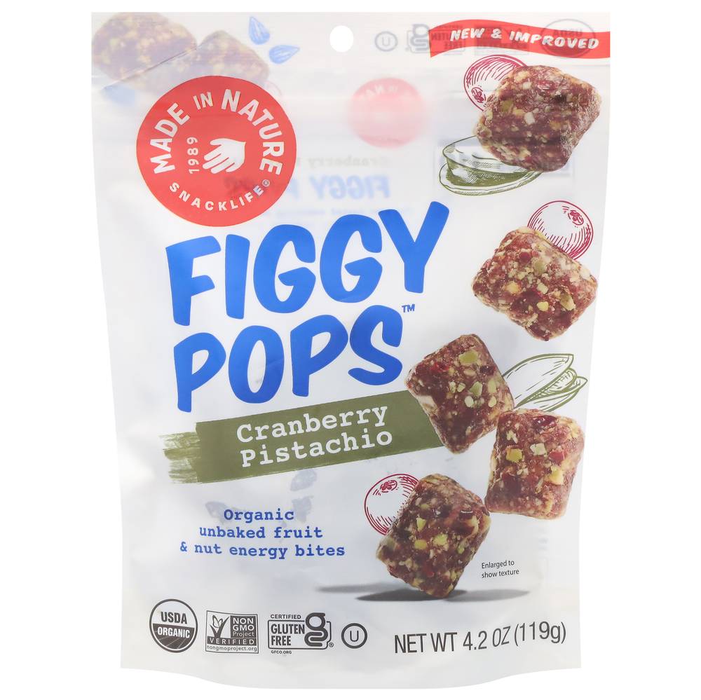 Made In Nature Figgy Pops Cranberry Pistachio Supersnacks (4.2 oz)