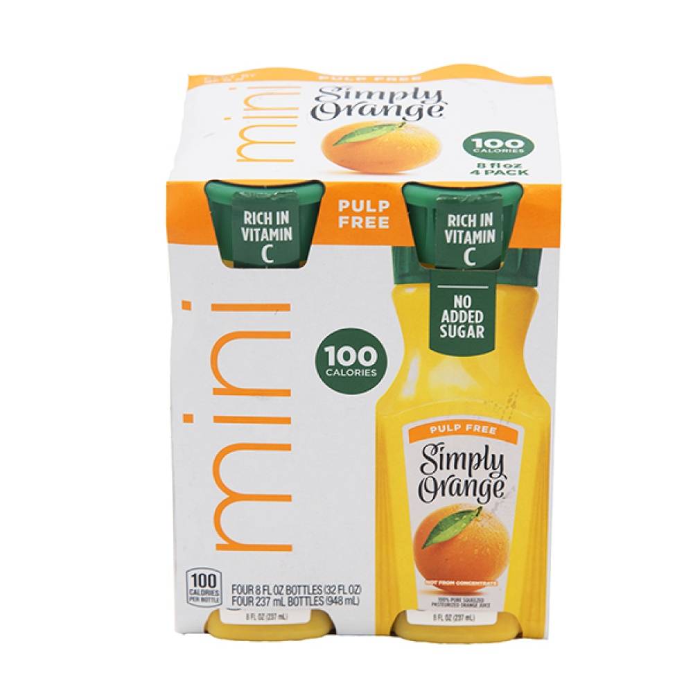 Simply Pulp Free Orange Juice (4 x 8 fl oz)