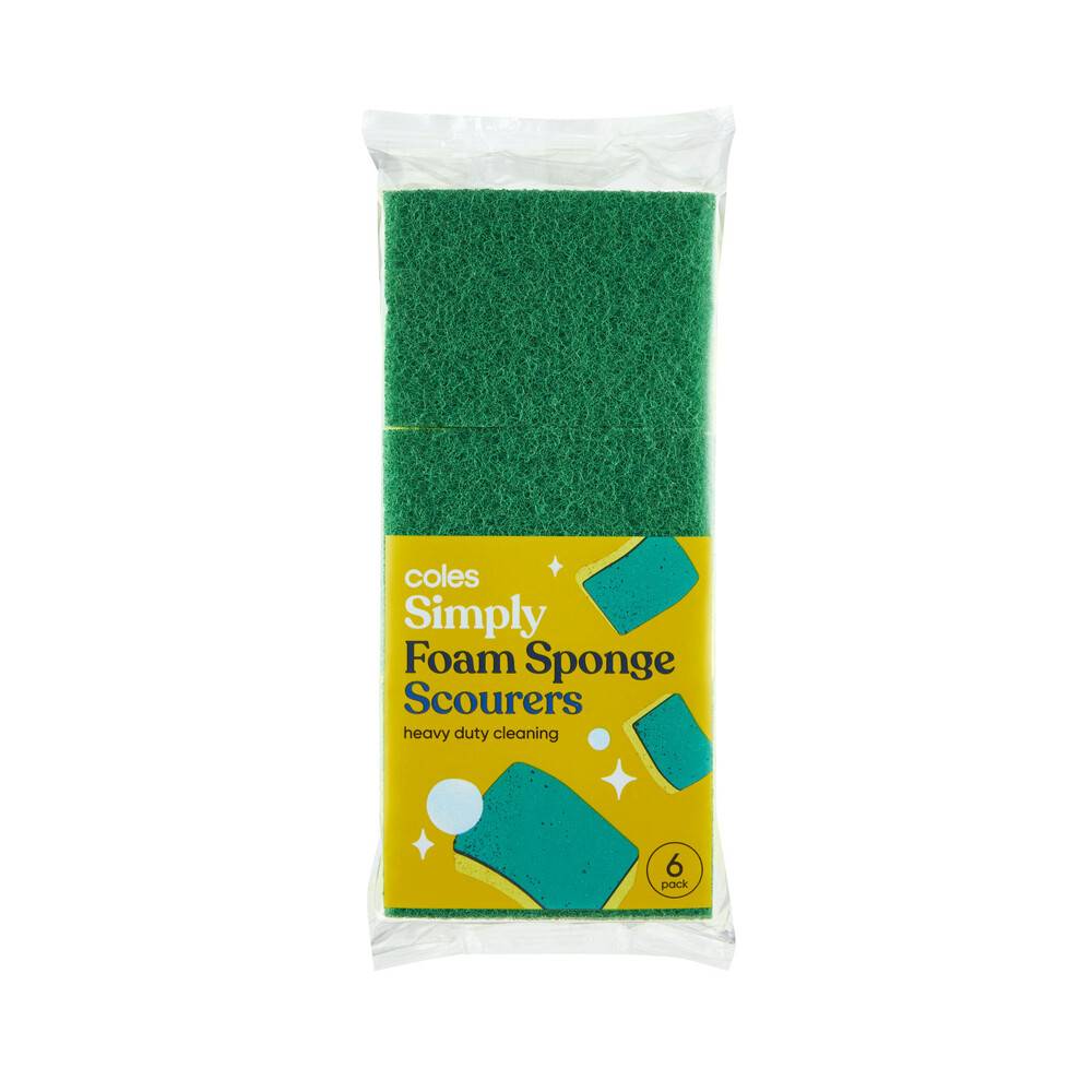 Coles Foam Sponge Scourer 6pack