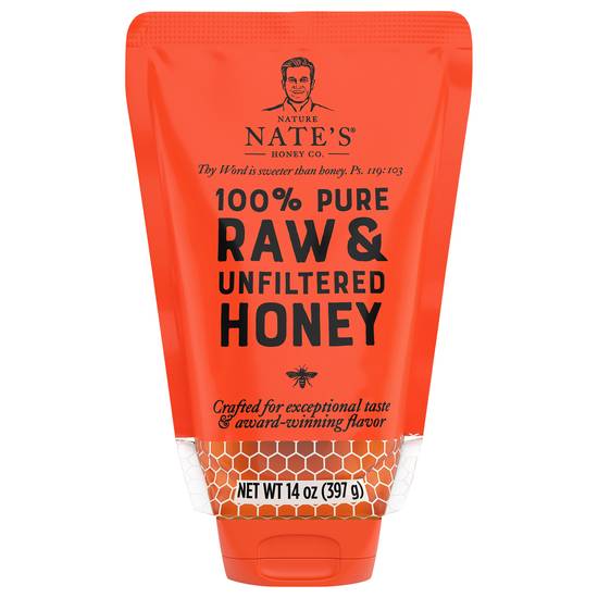 Nature Nate's 100% Pure Raw & Unfiltered Honey Squeeze Pouch