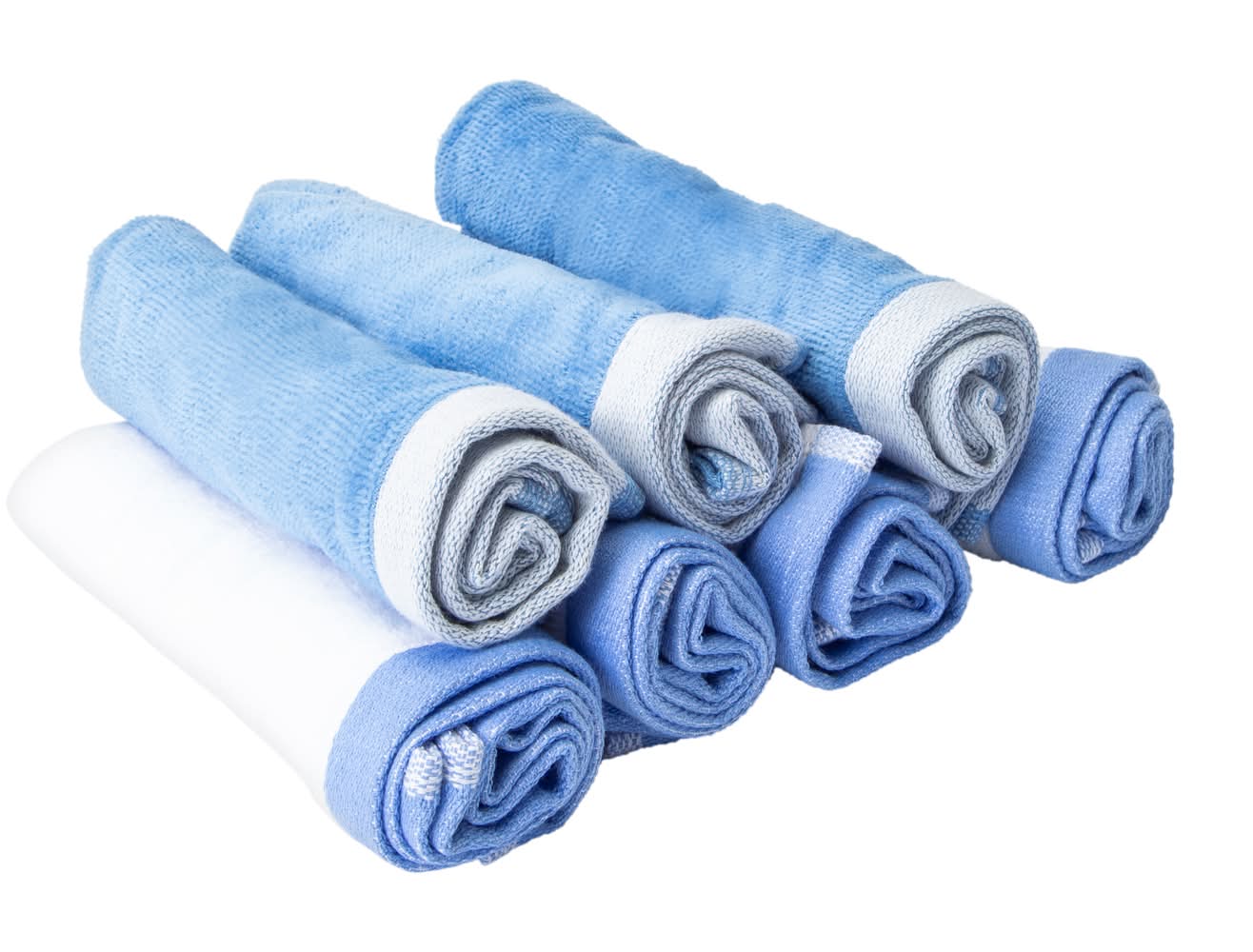 Washcloths 7-Piece 12inx12in Blue