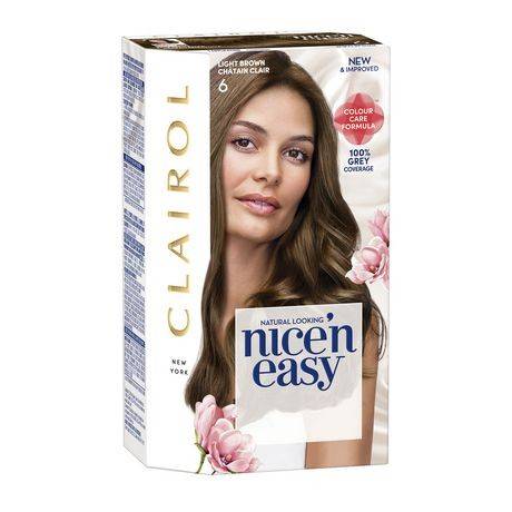 Clairol Nice'n Easy Permanent Hair Color, 6 Light Brown