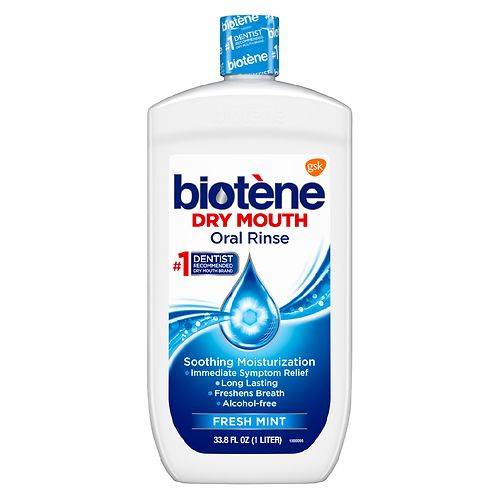 Biotene Moisturizing Oral Rinse Mouthwash Fresh Mint - 33.8 fl oz
