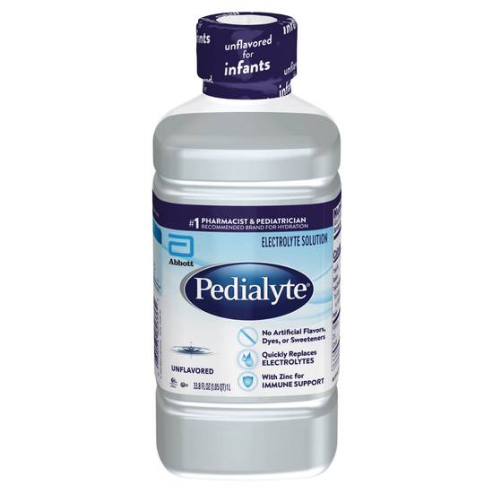 Pedialyte Electrolyte Solution Unflavored Hydration Drink (33.8 fl oz)