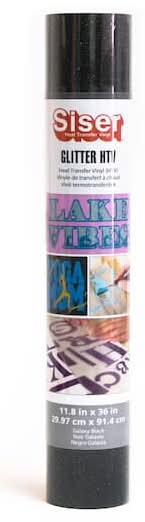 Siser Glitter Heat Transfer Vinyl, 11.8 x 36 in, Galaxy Black