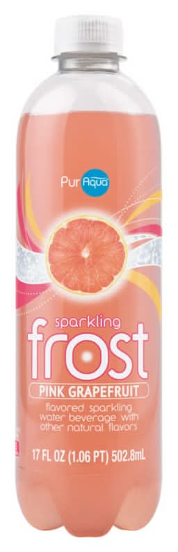 PurAqua Sparkling Flavored Frost Water, Pink Grapefruit (17 fl oz)