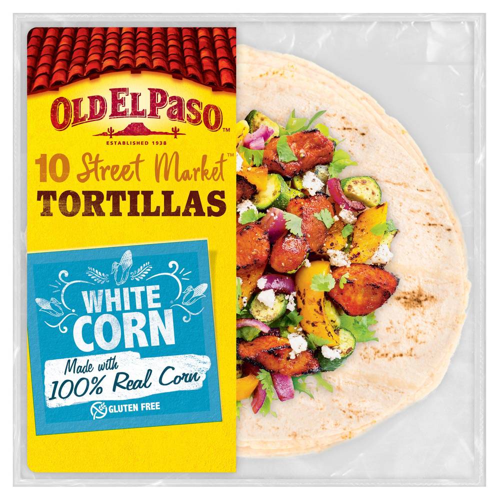 Old El Paso Gluten Free White Corn Tortilla Wraps x10 208g