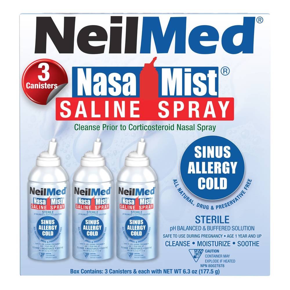 Neilmed Nasa Mist -  Solution Saline, 3 X 177 Ml Vaporisateurs