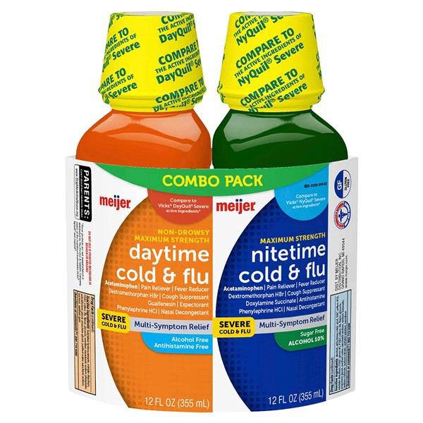 Meijer Daytime Severe and Nighttime Severe Cold and Flu Relief Combo pack (1.5 lbs)