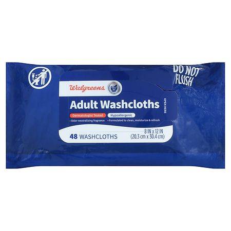 Walgreens Wash Cloth Fresh Scent 12 X 8 (48ct)