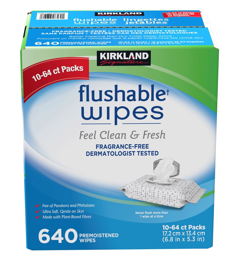 Kirkland Signature Lingettes Jetables 640 Lingettes / Kirkland Signature Flushable Wipes, 640 Wipes