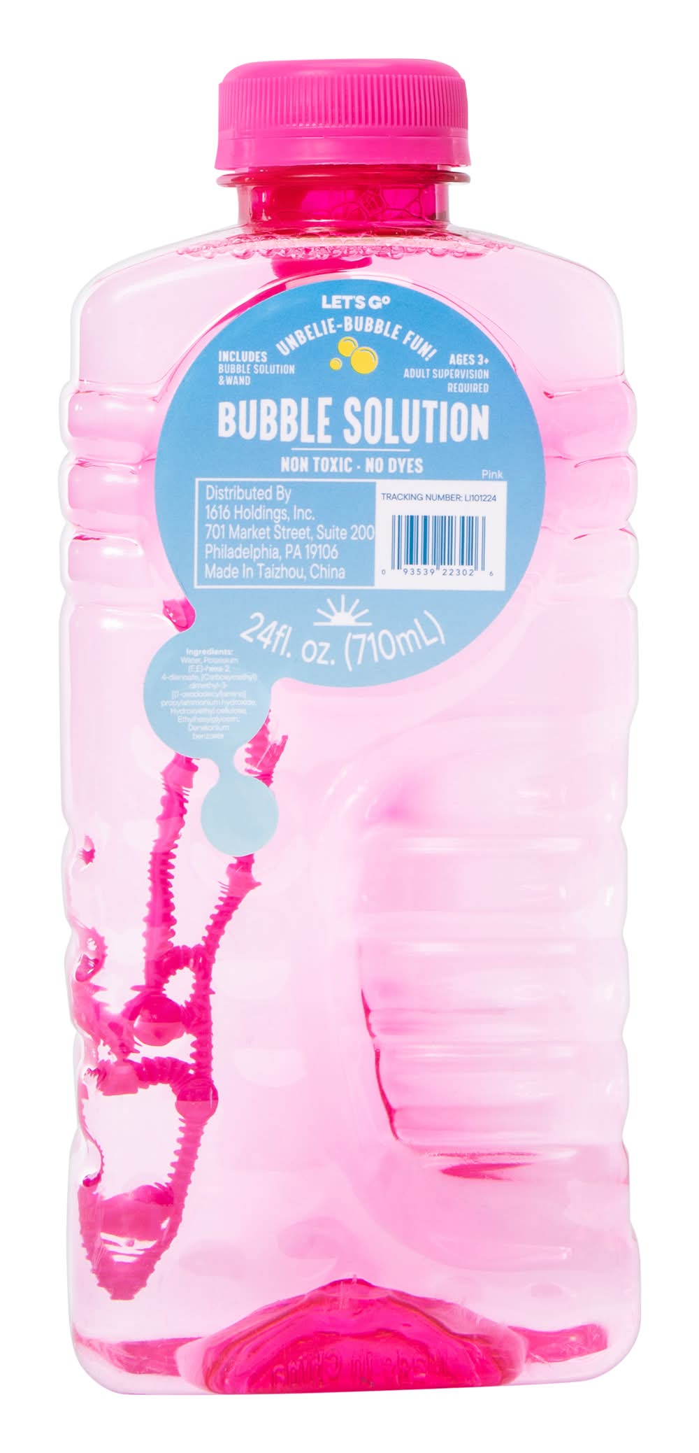 Bubble Solution 24oz Pink