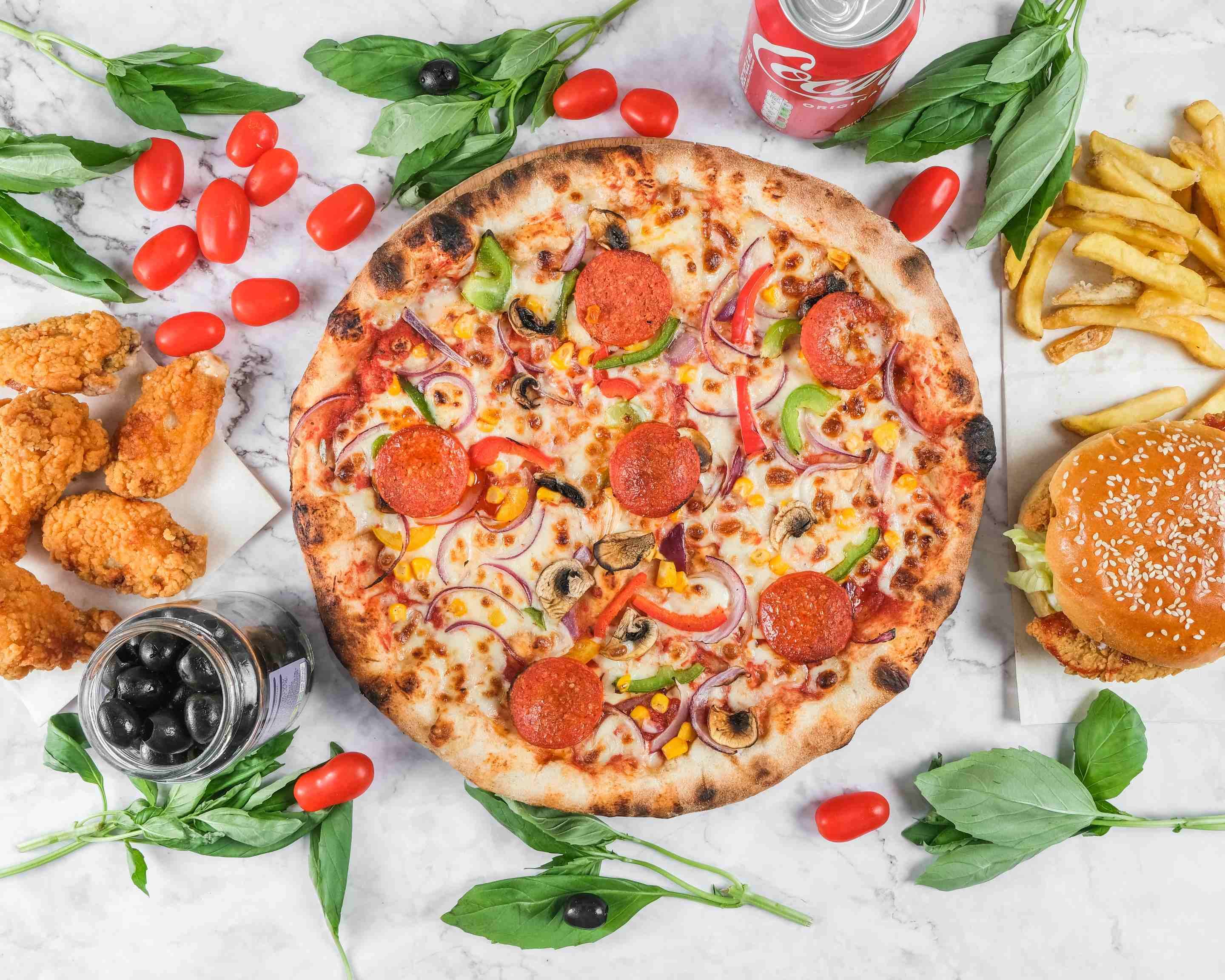 Olive And Basil Pizzeria Menu Takeaway in London Delivery menu