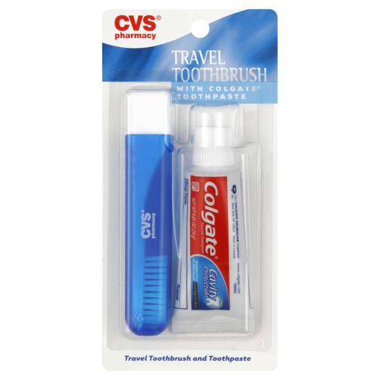 Cvs Pharmacy Travel Toothbrush With Colgate Toothpaste