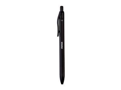 Staples Aura Retractable Ballpoint Pens, Medium Point, Black Ink, Dozen (29091)