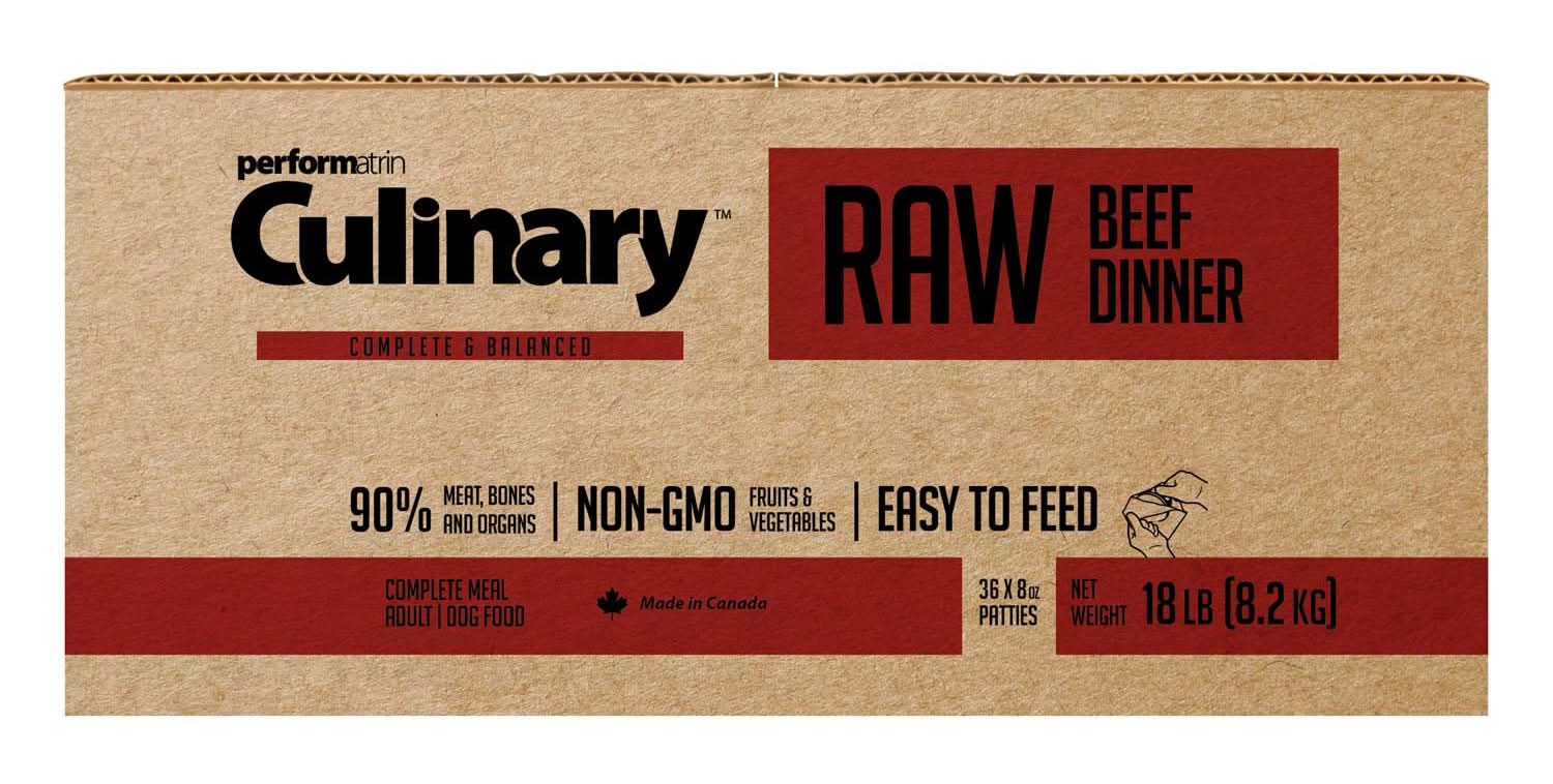 Performatrin Culinary Raw Beef Dinner Adult Dog Food, 18 lb