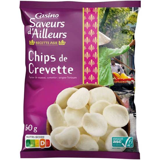 Casino Saveurs d'Ailleurs Recette Asie Chips de Crevette 50g