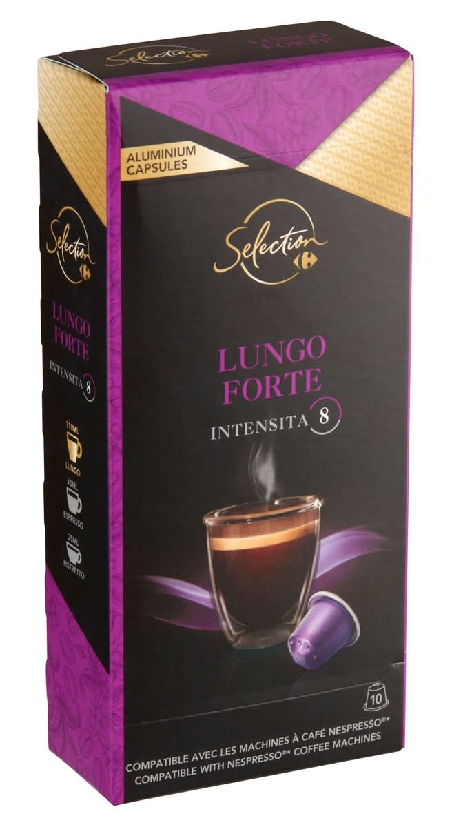 Carrefour Selection Lungo Forte 10 Capsules 52 g