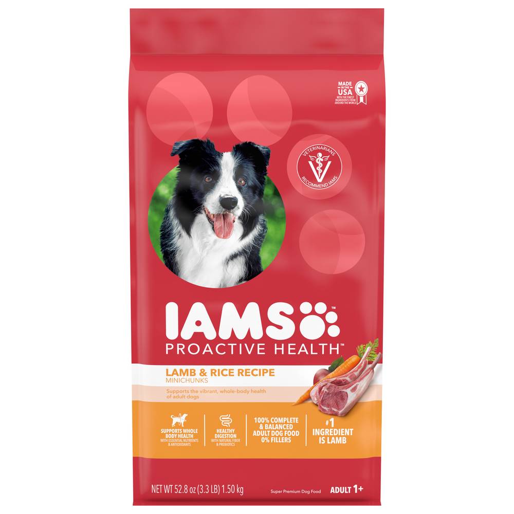 Iams Proactive Health Adult 1+ Minichunks Super Premium Lamb & Rice Recipe Dog Food (3.3 lbs)