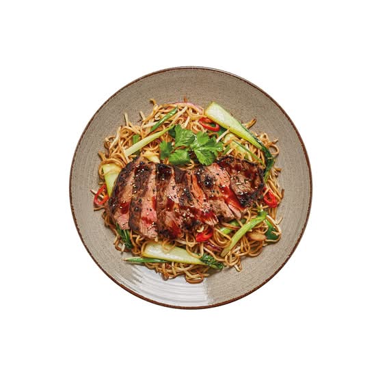 42. teriyaki soba steak