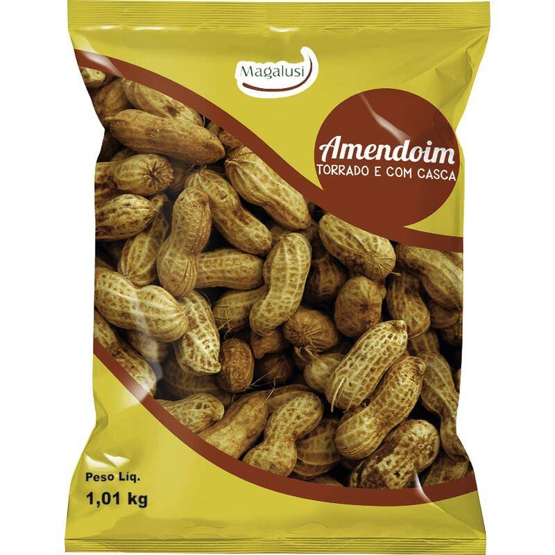 Magalusi amendoim torrado com casca (1,01 kg)